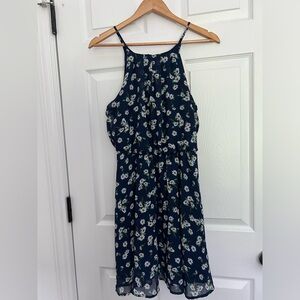NWT Mi Ami Francesca’s collections navy and floral sleeveless dress.